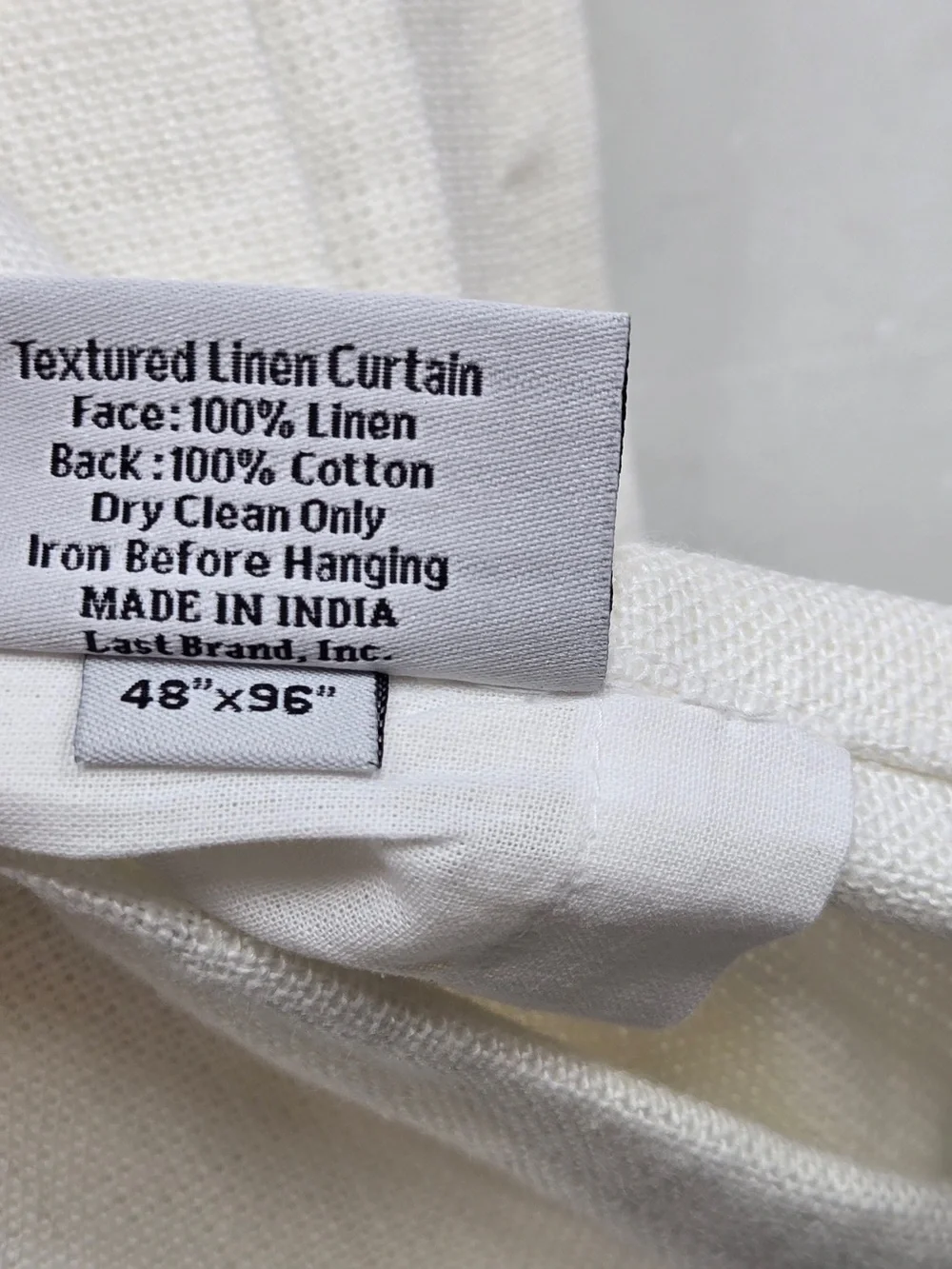 NWT QUINCE Set Of 2 48x96 Heavyweight European Linen Curtains White 0090